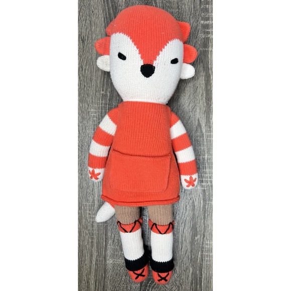 Cuddoll Other - Cuddoll Fox Knit Plush Handmade Organic Cotton Stuffed Animal Reg 20" Stay Wild